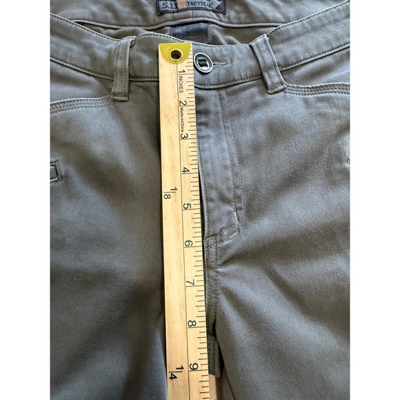 5.11 Tactical Wyldcat Pants Dark Green Skinny Fit Utility Zipper Leg 31x27 - Picture 9 of 12